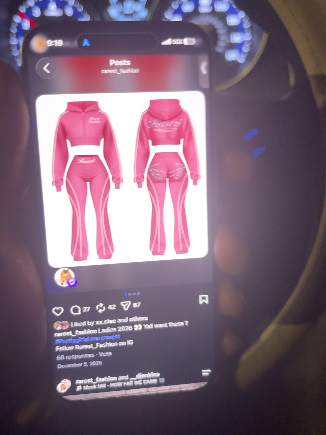 Women’s RAREST cropped zip-up and flared trousers in pink
