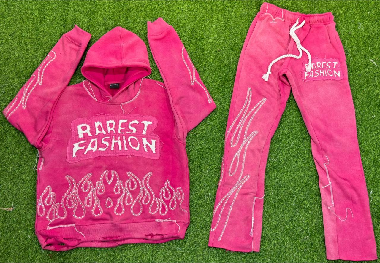 RF Original rhinestone tracksuit in Pink